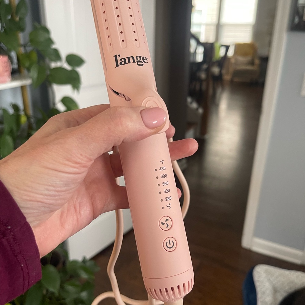 L'ange Pink Flat Iron/curling Combo 1 inch